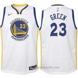 Camiseta Nino Golden State Warriors Draymond Green #23 2017-18 Blanco