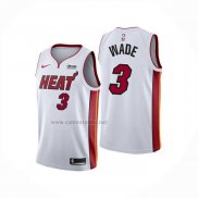 Camiseta Nino Miami Heat Dwyane Wade NO 3 Association Blanco