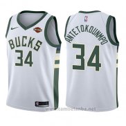 Camiseta Nino Milwaukee Bucks Giannis Antetokounmpo #34 Association 2017-18 Blanco