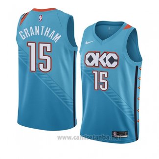 Camiseta Oklahoma City Thunder Donte Grantham #15 Ciudad 2018-19 Azul