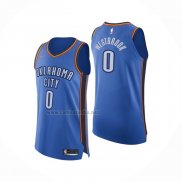 Camiseta Oklahoma City Thunder Russell Westbrook #0 Icon Autentico Azul