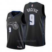 Camiseta Orlando Magic Nikola Vucevic #9 Ciudad Edition Negro