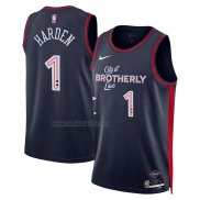 Camiseta Philadelphia 76ers James Harden NO 1 Ciudad 2023-24 Azul