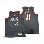 Camiseta Philadelphia 76ers Paul George NO 8 Classic 2025-26 Negro