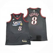 Camiseta Philadelphia 76ers Paul George NO 8 Classic 2025-26 Negro