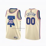 Camiseta Philadelphia 76ers Personalizada Earned 2020-21 Crema