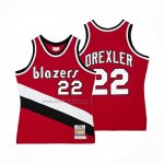 Camiseta Portland Trail Blazers Clyde Drexler NO 22 Mitchell & Ness 1983-84 Rojo