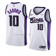 Camiseta Sacramento Kings Domantas Sabonis #10 Association 2023-24 Blanco