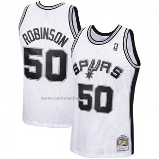 Camiseta San Antonio Spurs David Robinson #50 Mitchell & Ness 1998-99 Blanco