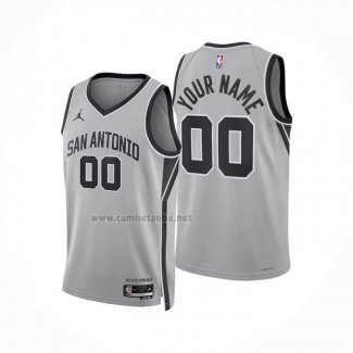 Camiseta San Antonio Spurs Personalizada Statement 2025-26 Gris