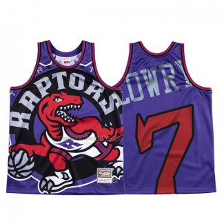 Camiseta Toronto Raptors Kyle Lowry #7 Mitchell & Ness Big Face Violeta