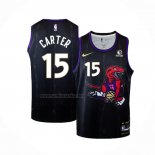 Camiseta Toronto Raptors Vince Carter #15 Ciudad 2024-25 Negro