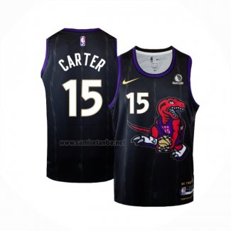 Camiseta Toronto Raptors Vince Carter #15 Ciudad 2024-25 Negro