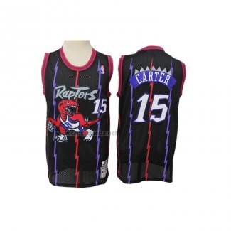 Camiseta Toronto Raptors Vince Carter #15 Hardwood Classics Negro