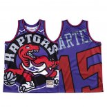 Camiseta Toronto Raptors Vince Carter #15 Mitchell & Ness Big Face Violeta