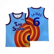 Camiseta Tune Squad Lebron James #6 Azul