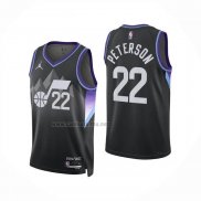 Camiseta Utah Jazz Darryn Peterson NO 22 Statement 2025-26 Negro