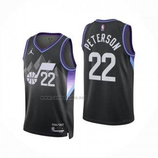 Camiseta Utah Jazz Darryn Peterson NO 22 Statement 2025-26 Negro