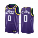 Camiseta Utah Jazz Taylor Hendricks #0 Classic 2023-24 Violeta