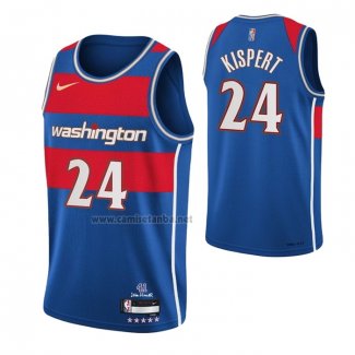 Camiseta Washington Wizards Corey Kispert #24 Ciudad 2021-22 Azul