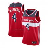 Camiseta Washington Wizards Russell Westbrook #4 Icon 2020-21 Rojo
