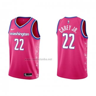 Camiseta Washington Wizards Vernon Carey Jr. #22 Ciudad 2022-23 Rosa