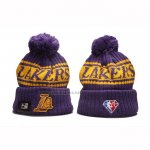 Gorro Beanie Los Angeles Lakers New Era Violeta Amarillo2