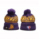 Gorro Beanie Los Angeles Lakers New Era Violeta Amarillo2