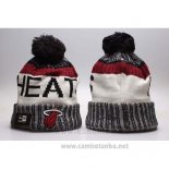 Gorro Beanie Miami Heat Blanco Negro