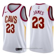 Nike Camiseta Cleveland Cavaliers LeBron James #23 2017-18 Blanco