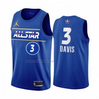 Camiseta All Star 2021 Los Angeles Lakers Anthony Davis #3 Azul