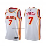 Camiseta Atlanta Hawks Rajon Rondo #7 Association 2020-21 Blanco