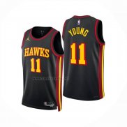 Camiseta Atlanta Hawks Trae Young NO 11 Statement 2024-25 Negro