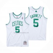 Camiseta Boston Celtics Kevin Garnett #5 Mitchell & Ness 2007-08 Blanco