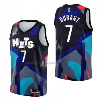 Camiseta Brooklyn Nets Kevin Durant #7 Ciudad 2023-24 Negro