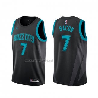 Camiseta Charlotte Hornets Dwayne Bacon #7 Ciudad Negro