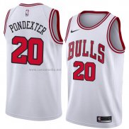 Camiseta Chicago Bulls Quincy Pondexter #20 Association 2018 Blanco