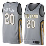 Camiseta Cleveland Cavaliers Billy Preston #20 Ciudad 2018 Gris
