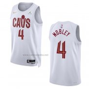 Camiseta Cleveland Cavaliers Evan Mobley #4 Association 2022-23 Blanco