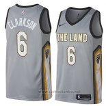 Camiseta Cleveland Cavaliers Jordan Clarkson #6 Ciudad 2018 Gris