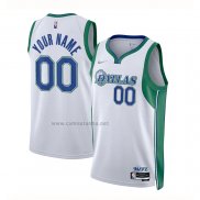 Camiseta Dallas Mavericks Personalizada Ciudad 2021-22 Blanco