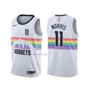 Camiseta Denver Nuggets Monte Morris #11 Ciudad Blanco