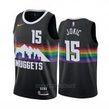 Camiseta Denver Nuggets Nikola Jokic #15 Ciudad Negro