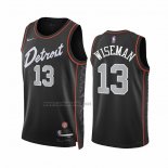 Camiseta Detroit Pistons James Wiseman #13 Ciudad 2023-24 Negro