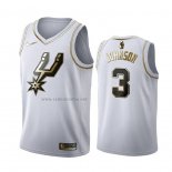 Camiseta Golden Edition San Antonio Spurs Keldon Johnson #3 Blanco