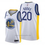 Camiseta Golden State Warriors Alec Burks #20 Association 2019-20 Blanco