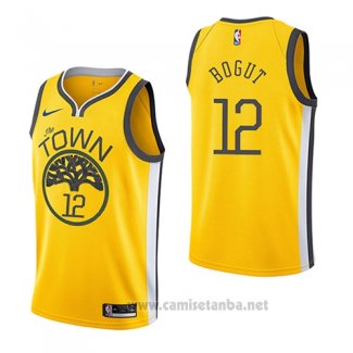 Camiseta Golden State Warriors Andrew Bogut #12 Earned 2018-19 Amarillo