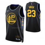 Camiseta Golden State Warriors Draymond Green #23 Ciudad 2021-22 Negro