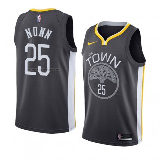 Camiseta Golden State Warriors Kendrick Nunn #25 Statement 2018 Negro