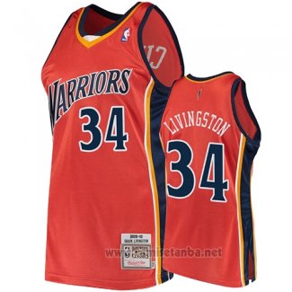 Camiseta Golden State Warriors Shaun Livingston #34 2009-10 Hardwood Classics Naranja